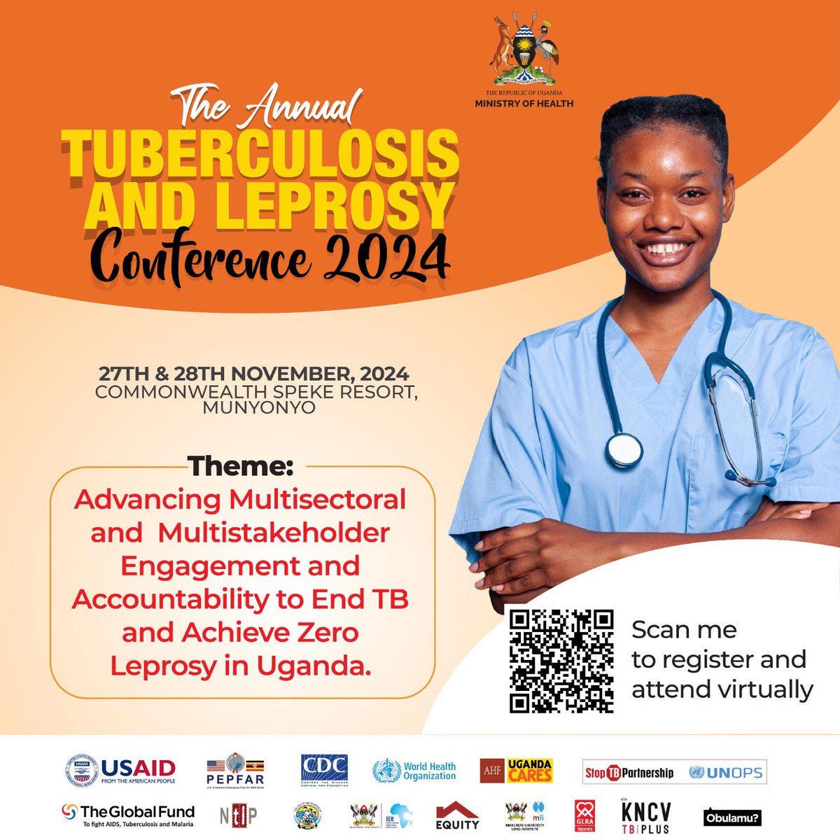 Calling all Changemakers!

Are you ready to be a part of Uganda’s journey to eliminate TB and leprosy?

We’re seeking passionate #Obulamu champions, advocates, health leaders, and policymakers to join us at the Annual Tuberculosis and Leprosy Conference 2024! This is your