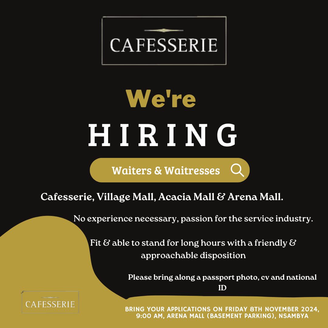 Join our team! We’re hiring waiters &amp; waitresses! 🍽️

Bring your energy and passion for service!
📍 Please know which branch you’re applying as you come in.

#NowHiring #Waitstaff #ApplyToday