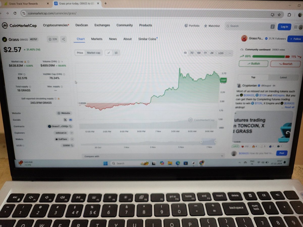 cryptoduniyaaa's tweet photo. https://t.co/w6G4ON11Sr
Do mining.. now..@getgrass_io https://t.co/fUUHz55Zi1