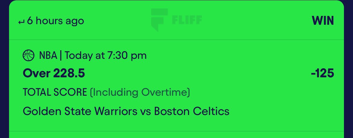 EpFettyChasing's tweet photo. 4-5 on the Fliff singles in the DubClub off 🔥🔥🎊 #fliff #SportsGambling #espn https://t.co/vJjSbeecID