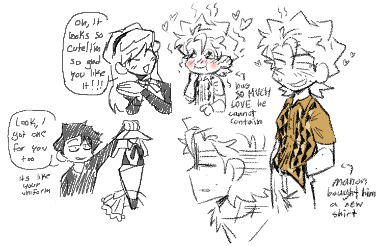 Doodles from tonight's Dead Plate anniversary stream!! + old aggie doodle with <a href="/Ekrixart/">Rix 🇵🇸</a> 

#deadplate