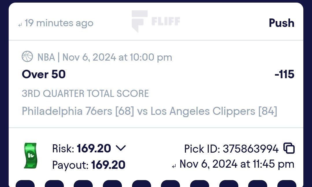 _PinkQuaker's tweet image. Shootout to @TheArbFather for introducing me to @OddsJam for this nice middle to end the night solid $6 risk free but I'll gladly take $175 over $6 anytime