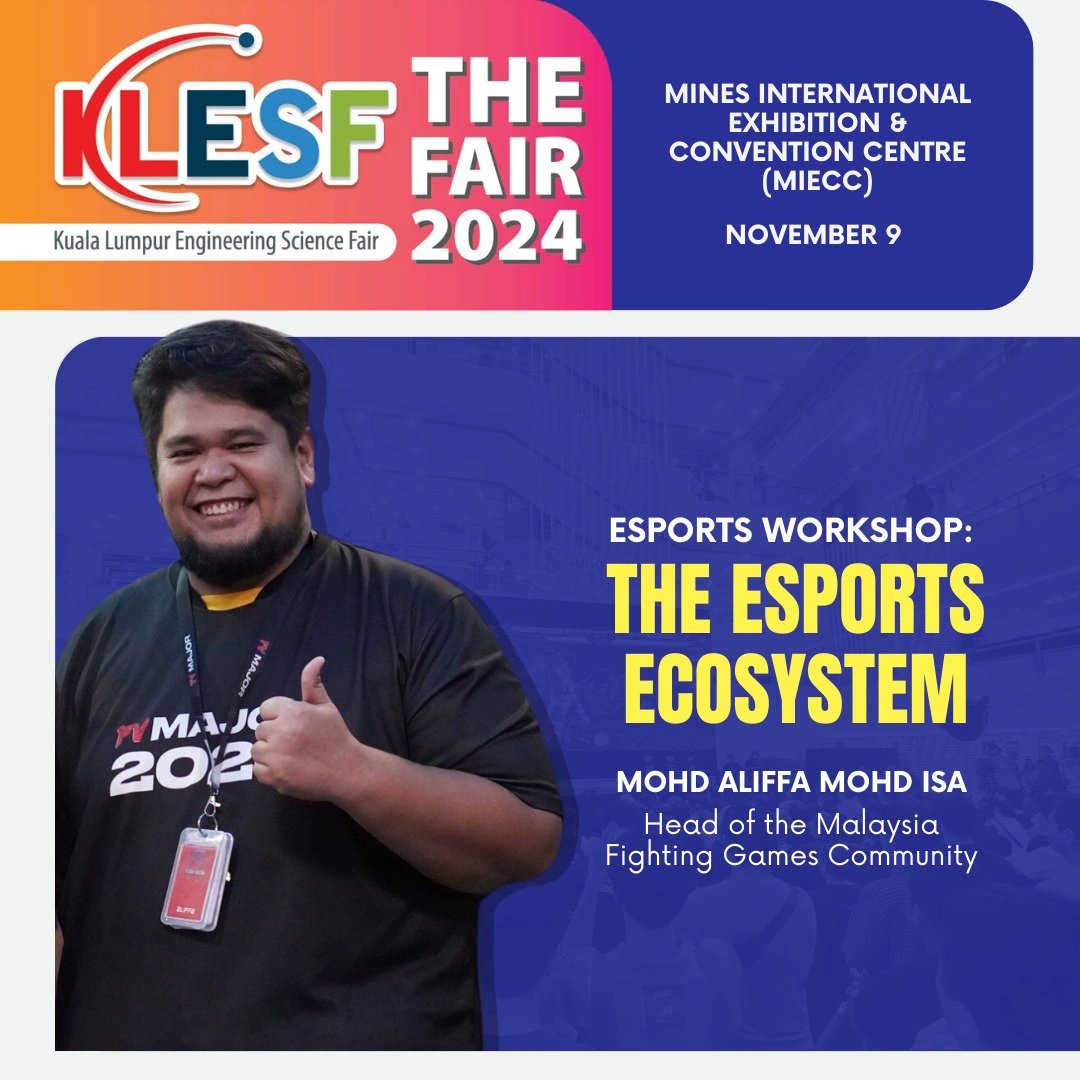 themagicrainMY's tweet photo. Have a child or younger relative who’s eager to learn more about eSports? Join us at #KLESF this weekend! For one day only, Mohd Aliffa, Head of the Malaysia Fighting Games Community will be sharing his knowledge on the eSports ecosystem! https://t.co/oPxpbJdvm6
