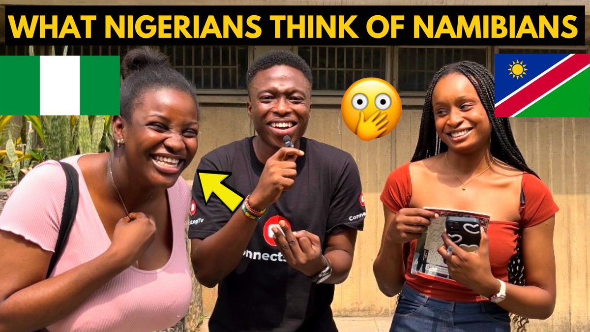 ConnectsLog_tv's tweet photo. 🇳🇬🇳🇦What Nigerians think of Namibia 👉🏾 https://t.co/oz6kdLQ2KT #Namibia #SouthAfrica #connectslogtv https://t.co/IRZCfEY0UV