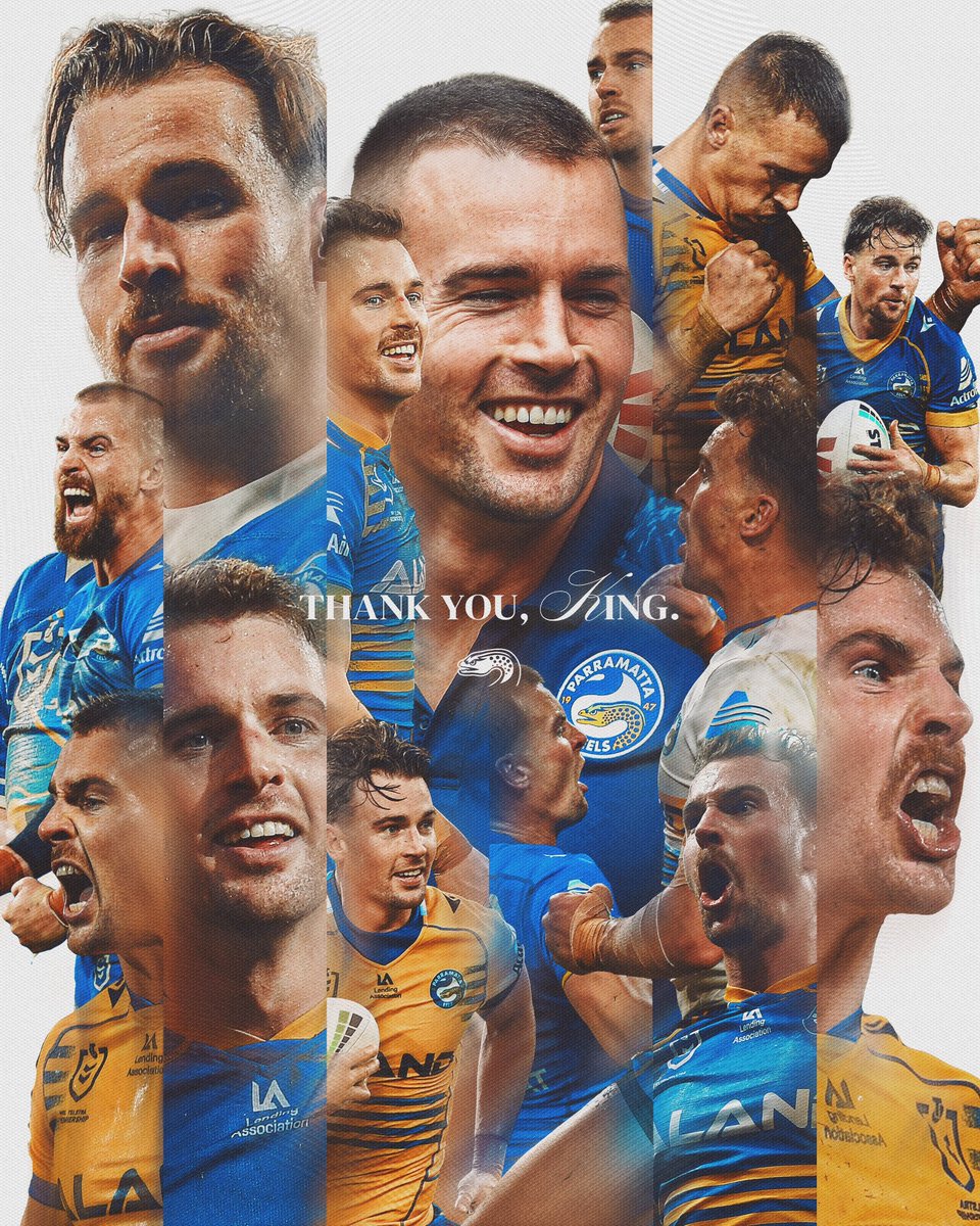 TheParraEels's tweet image. FAREWELL, KING. 👑
 
Today we say goodbye to Clint Gutherson, who departs the Eels after nine years of incredible service to the club. Thank you for everything Gutho… a Parra legend. 💙💛 
 
Club Statement ✍️ eels.co/4hAdsXo
 
#PARRAdise