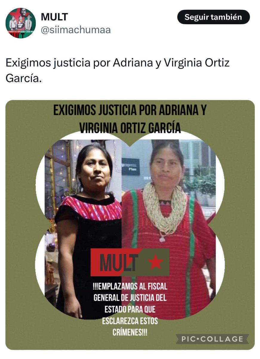 Fueron asesinadas las hermanas Adriana y Virginia, activistas del MULT, una de las organizaciones triquis que luchan por el control de la mixteca oaxaqueña