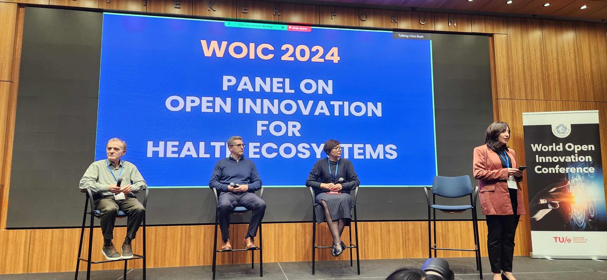 An amazing day <a href="/WorldOpenInno/">World Open Innovation Community</a>! The Open Innovation for Health Ecosystems panel featured top thought leaders, including our CEO Toby Krout. Join us tomorrow qs Tripp Baltz's moderates a challenge session on open innovation &amp; COO, Erin Stadler, talks on adaptive systems. #WOIC2024