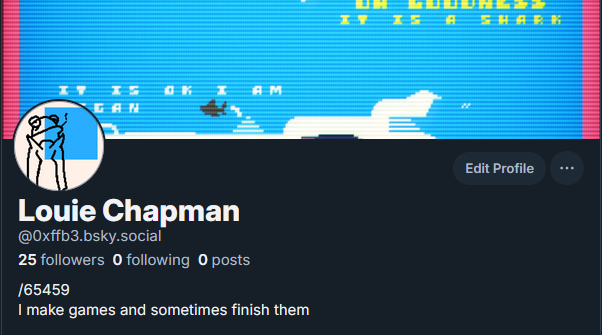 if i get 50 followers ill post what i eat for dinner and a code snippet every day for the next month

what are we here for , just to suffer- someone dm me and explain how bsky works

#fish