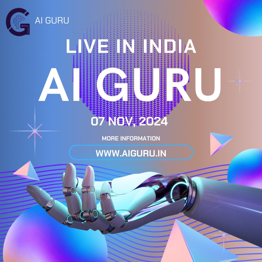 aiguruin's tweet photo. 🌐 AI Guru is LIVE in India! 🌐 Empowering students &amp; professionals with accessible, practical AI education for a future-ready career! 🚀
📖 Our Vision: AI knowledge at every doorstep

🤝 Join the AI Revolution with AI Guru!
Let’s make #AIForEveryone a reality in India.
#AI https://t.co/R81lcioOzc