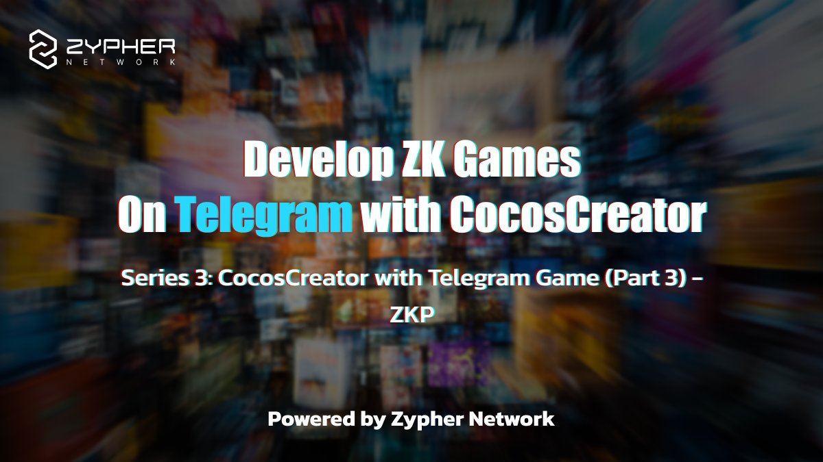 Zypher_Network's tweet photo. [1/x]
📢Zypher Network #CocosCreator Tutorial Series 3 is here!

Get hands-on with CocosCreator to develop ZKP-powered #Telegram games on #TON Network!🎮

In the Web3 gaming space, Zero-Knowledge Proof (#ZKP) technology is enhancing privacy and creating a fairer experience for players.✨With Zypher Network game engine integrated with CocosCreator, developers can easily build decentralized on-chain games.

Click here to learn how to start.👇
https://t.co/dIktJDgjN7

#CocosCreator #GameDev #GameDevelopment #Ton #Telegram #zk #FOCG #Web3Gaming #ICYMI #ZypherNetwork