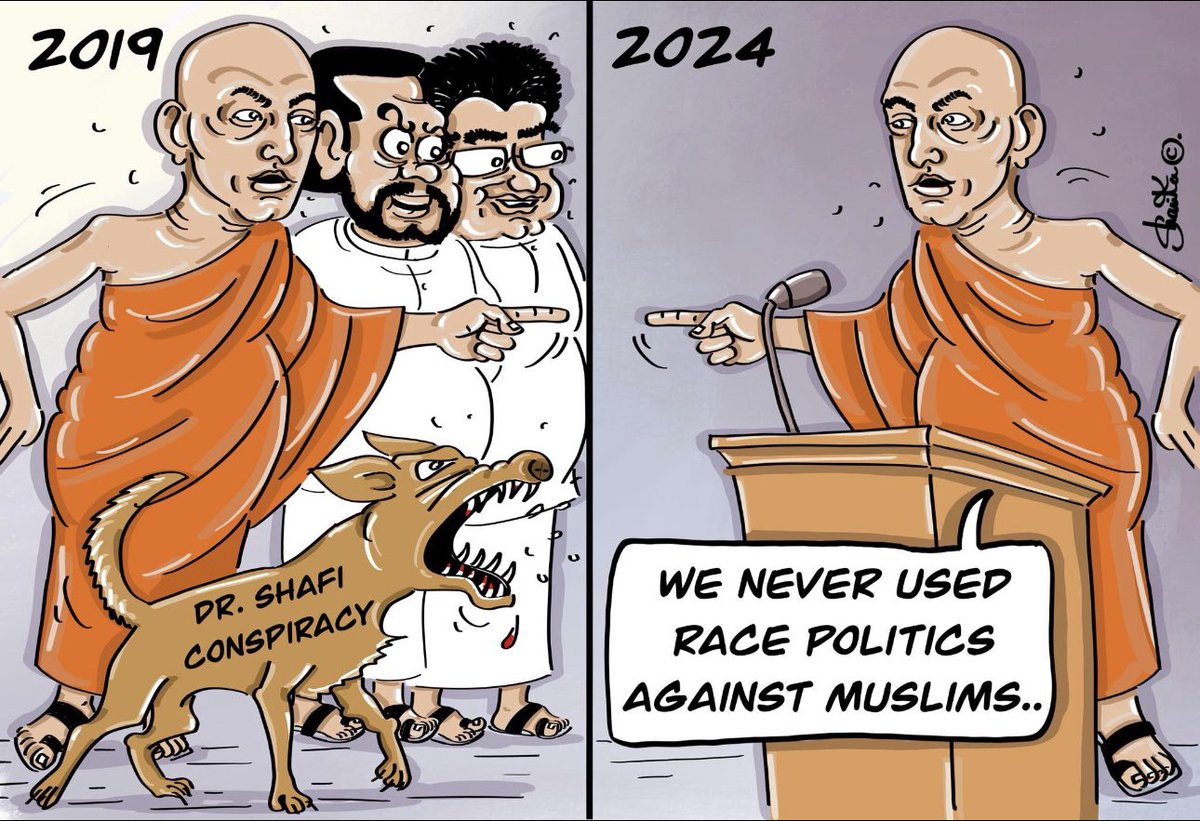 bfonseka's tweet photo. A reminder of the racist rhetoric perpetuated by some politicians, media &amp; their enablers. Much work ahead if we are not to repeat this in #SriLanka https://t.co/kWzlm3dTpg