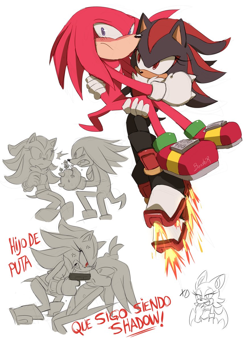 BenshiR125's tweet photo. Más de este au🦔♀️

#ShadowTheHedgehog #Knuckles #knuxadow https://t.co/hMp4cAooPX