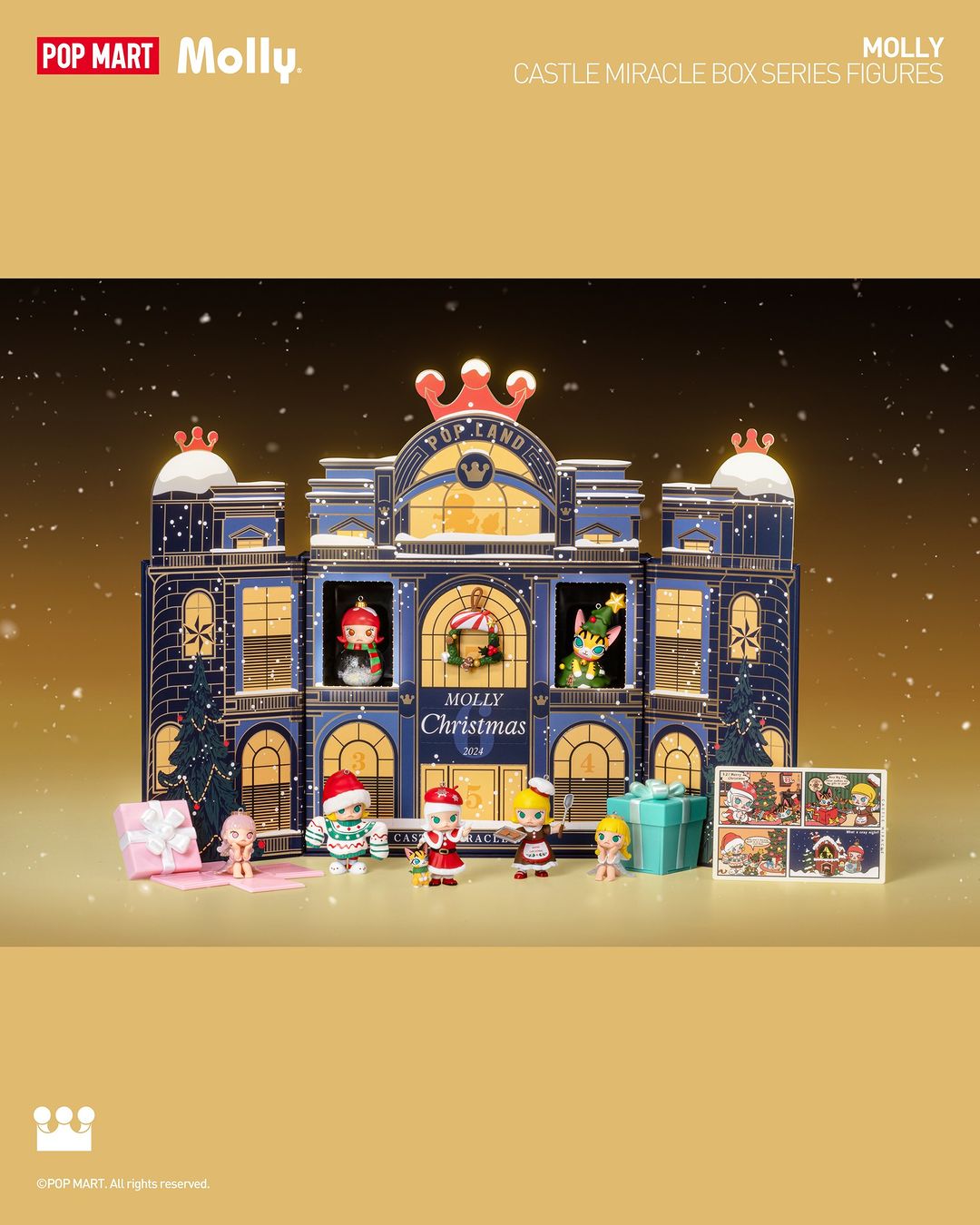 Unboxing PopMart Castle Miracle Box - Molly Christmas 2024