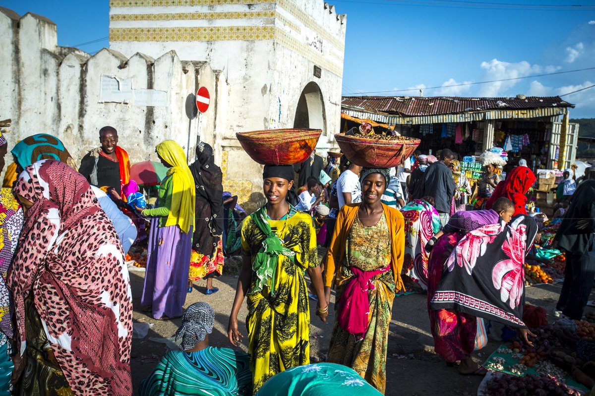 Ever visited Harar, the 4th holiest city in Islam and a UNESCO World Heritage Site? This bustling city is alive with colorful markets, fascinating museums, and much more! For thrill-seekers, don’t miss the chance to feed hyenas. #LandOfOrigins #VisitEthiopia #Harar