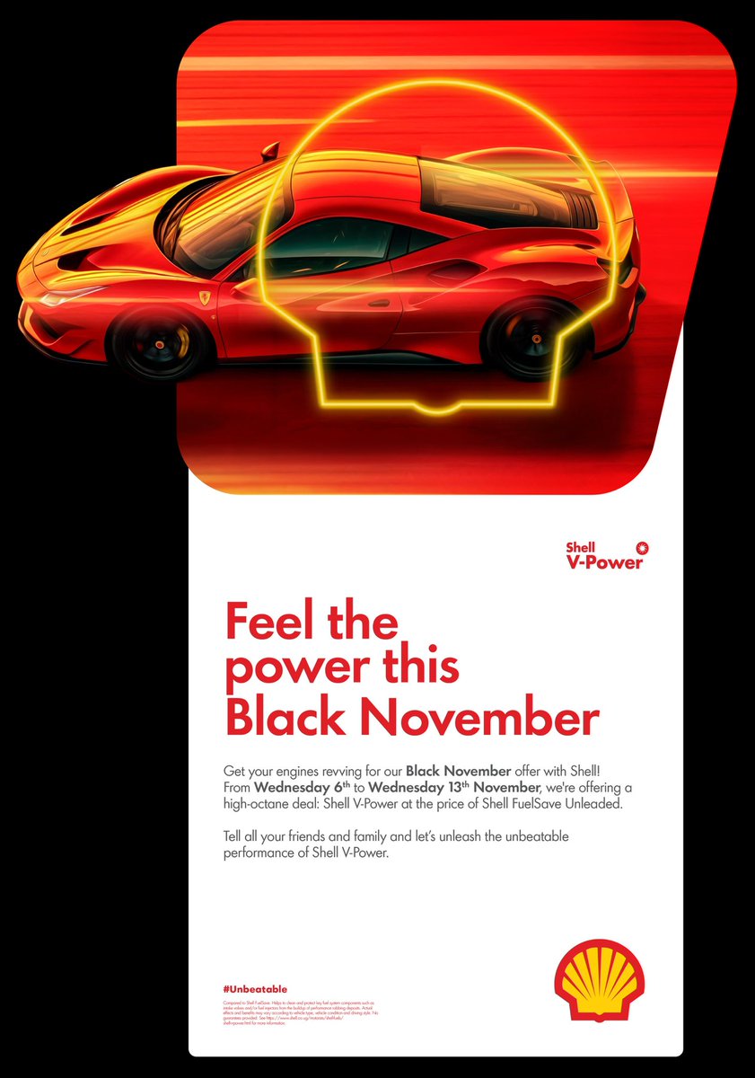 tumu_tungire's tweet photo. The Best Black November Deal is here
Get the Power of Shell V-Power at the same price as Shell FuelSave Unleaded! Drive further and experience premium performance this November.
Head to your nearest Shell Selected Station today and enjoy.
#ShellQualityFuels https://t.co/YsDVUQJEYe
