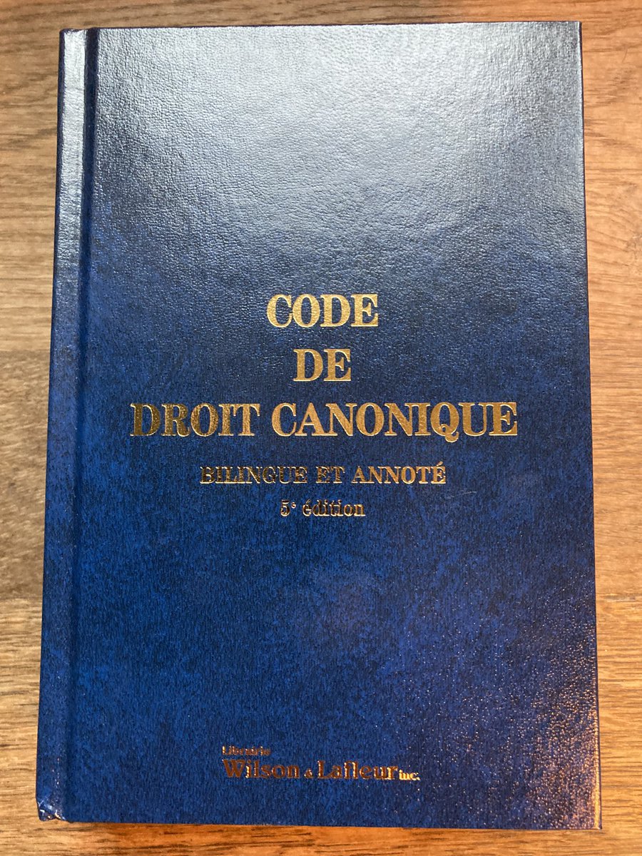 La 5e édition du code de droit canonique ( Wilson et Lafleur) vient de paraître ! Heureux d’en avoir été un des contributeurs !