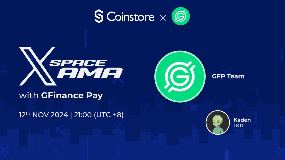 🎙️ Don’t miss our upcoming X Space AMA with GFinance Pay! 📈✨

Join the GFP Team as they dive into the latest developments and innovations in decentralized finance. Get your questions ready and tune in for insights straight from the experts!

📅 12th Nov 2024 | 21:00 (UTC +8)
🔗