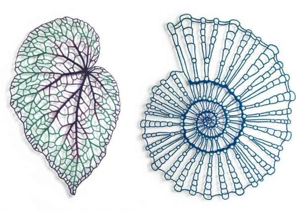 Sculptural embroidery and textile art based on natural forms by contemporary Australian artist Meredith Woolnough #WomensArt
