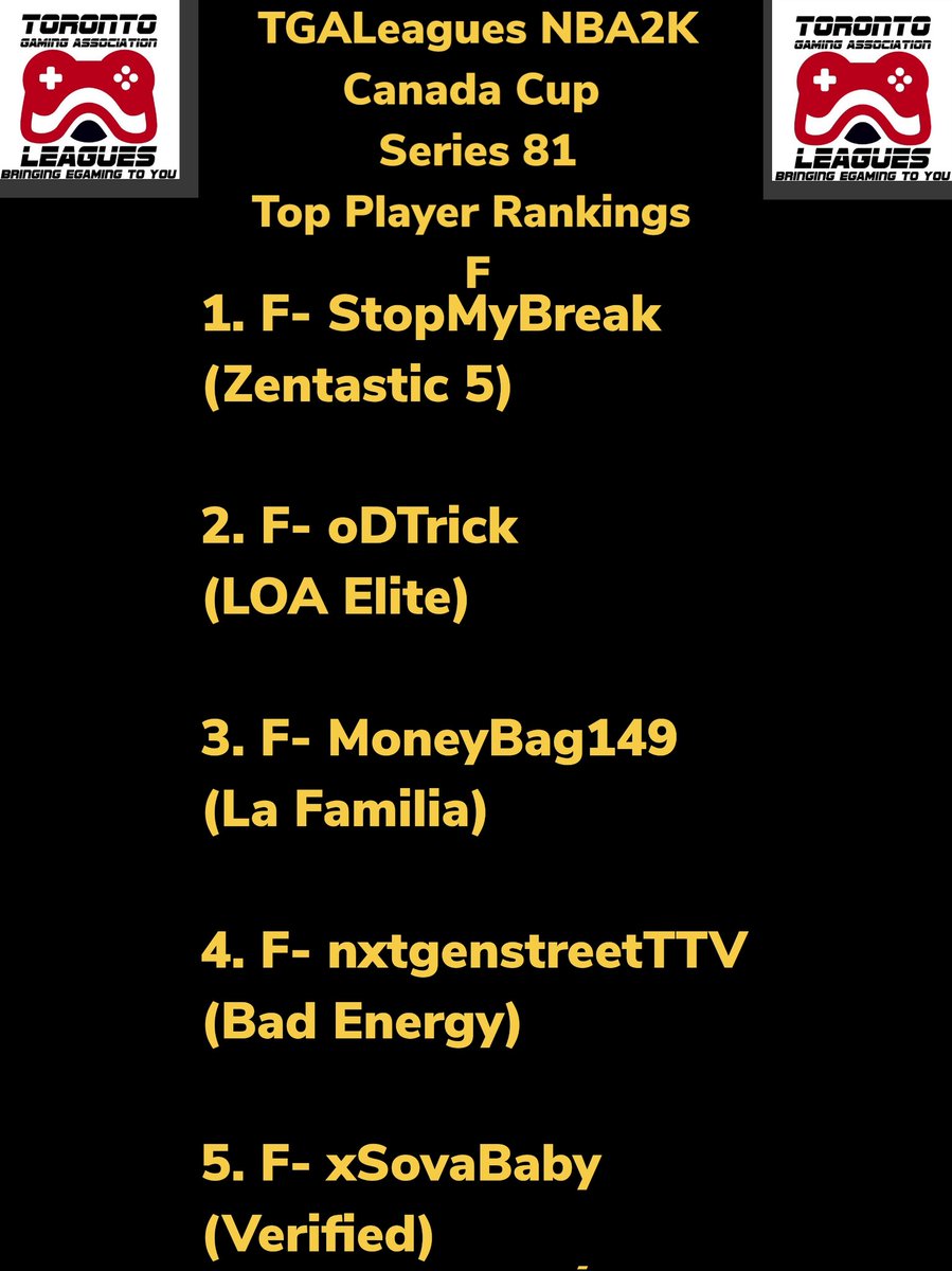 TGALeagues tweet media