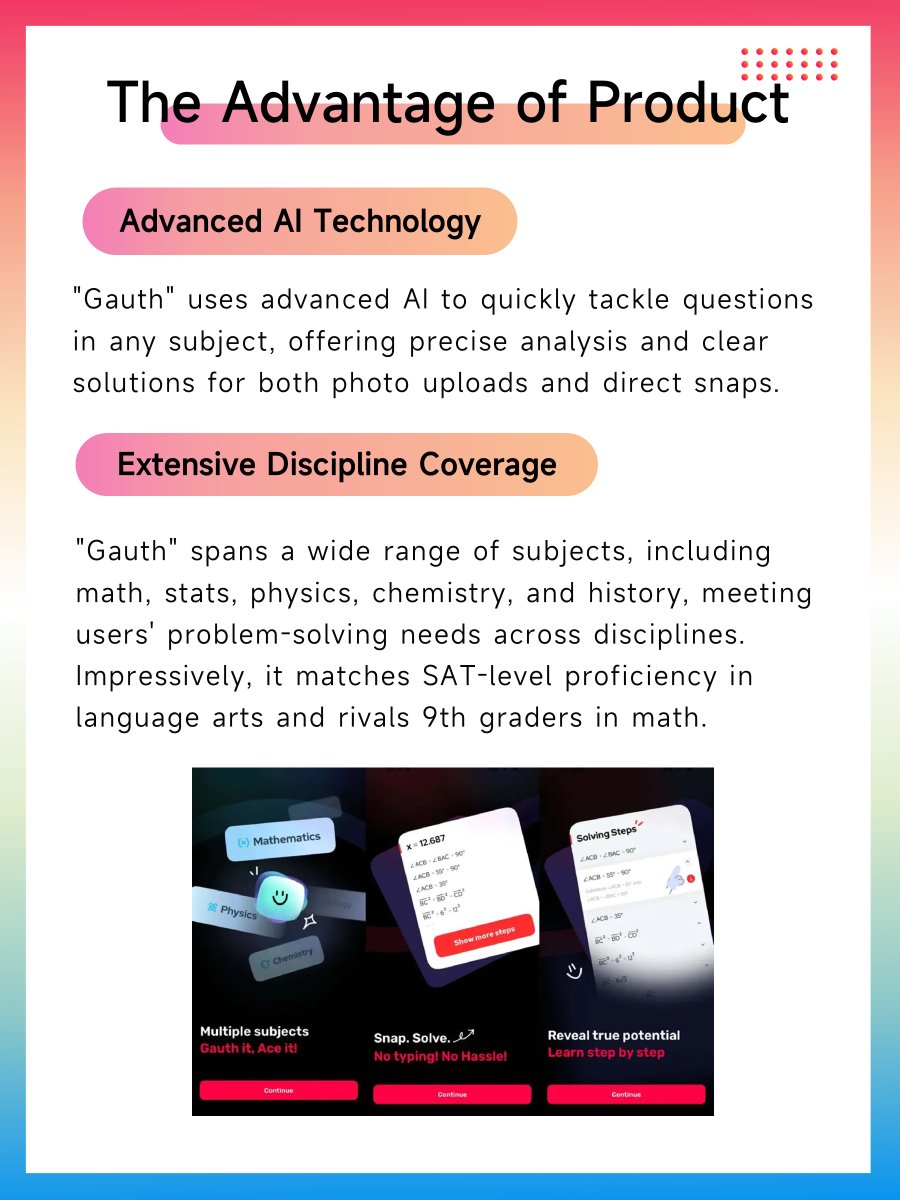 NetMarvel2023's tweet image. 🚀📚&quot;Gauth&quot;: The AI Learning Assistant Making Waves Globally
As of March 27, 2024, Gauth has amassed an incredible 200 million users. It&apos;s the second most popular educational app in the US, just behind Duolingo.🥈
#Gauth #ByteDance #AIApplications #AIEducation  #GoingGlobal