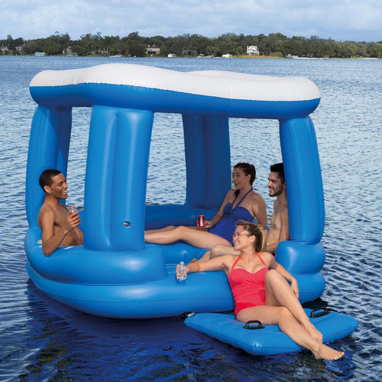 UnicunShop's tweet image. Party on the water! 💦 This Inflatable Floating House Lounge is your ticket to ultimate relaxation.  ☀️ Perfect for the whole crew! 😎  Check it out: unicun.com/product/floati… 🌊 #SummerFun #PoolFloat #Inflatable 🏖️