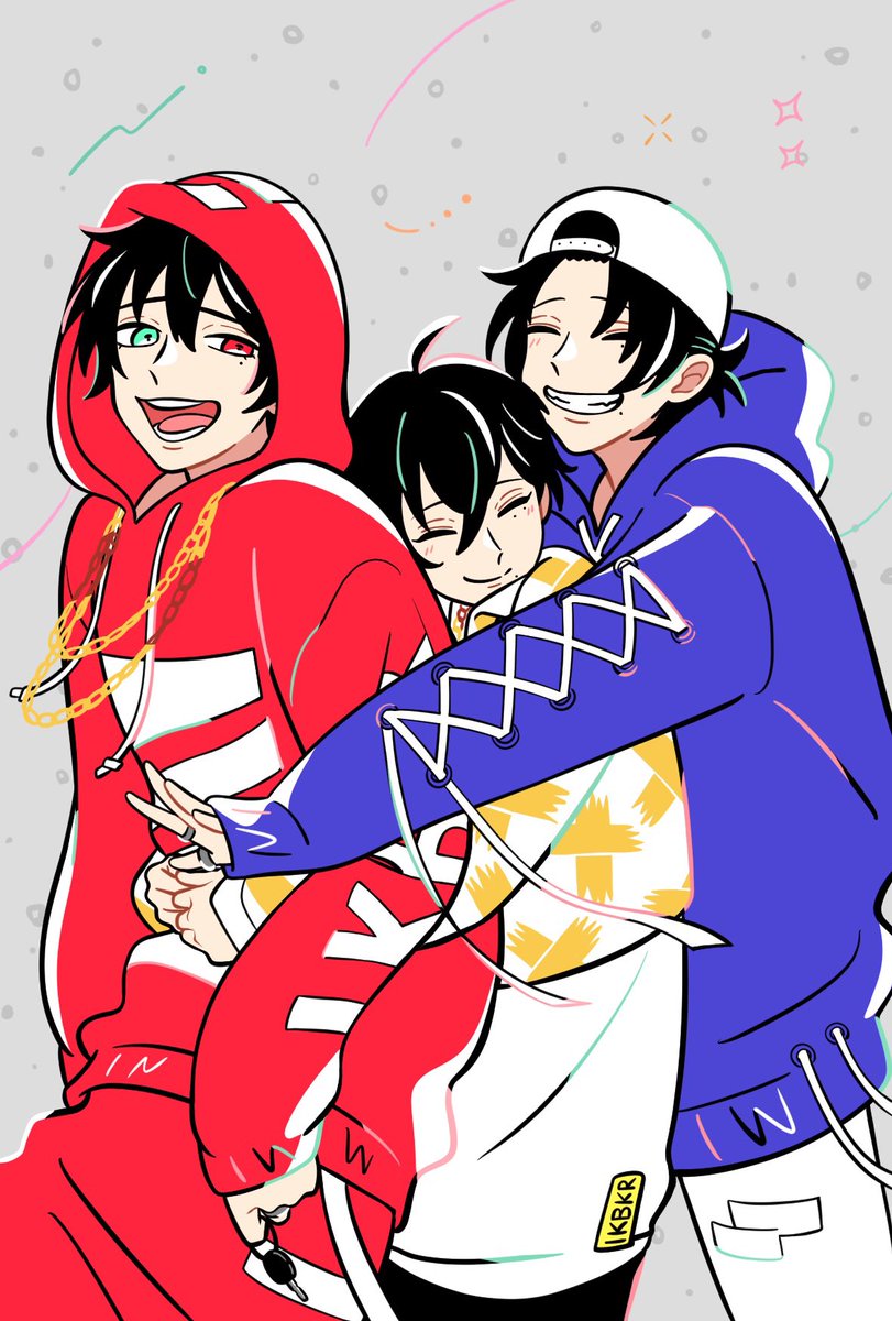 Akiamaihyp's tweet photo. We are IKB Buster Bros!!! (再掲) https://t.co/lDejOyZiWG