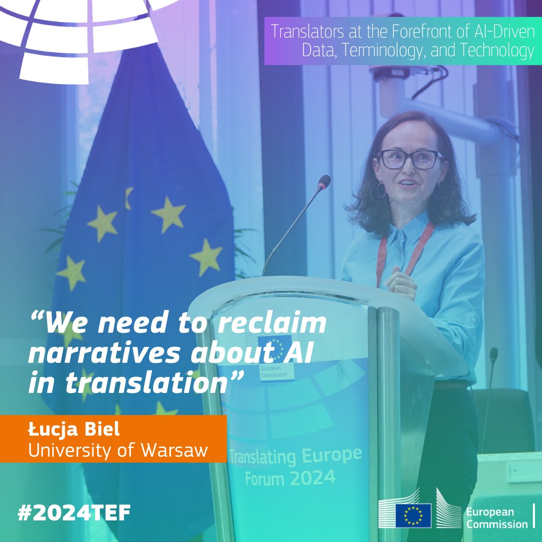 Translating for Europe (@translatores) on Twitter photo We may be rebranding ourselves as multilingual experts, prompt whisperers or terminology architects, but the essence of our work is the same. Translators are the custodians of public trust – and trust requires the human touch.
<a href="/UniWarszawski/">Uniwersytet Warszawski</a> at #2024TEF We may be rebranding ourselves as multilingual experts, prompt whisperers or terminology architects, but the essence of our work is the same. Translators are the custodians of public trust – and trust requires the human touch.
<a href="/UniWarszawski/">Uniwersytet Warszawski</a> at #2024TEF