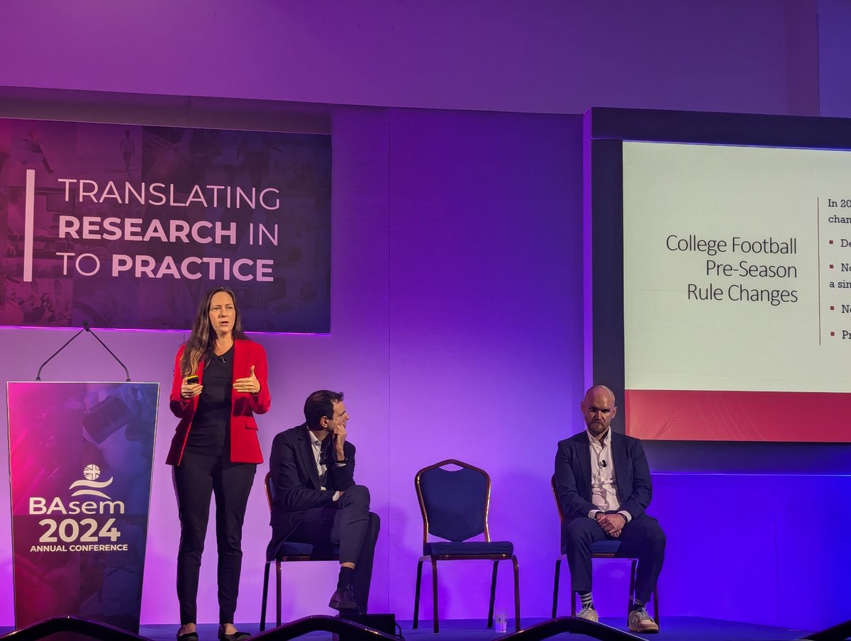 BJSM_BMJ's tweet image. Concussion: changing the game #TeamCare 🏈 Fascinating update on how we can protect athletes' brains #BASEMConf24

🧠 Latest in biomarkers and challenges in diagnosis
🧠Updates in NRL- "the sooner they're off the sooner they're better" #ActiveCare
🧠 Risks in American Football,