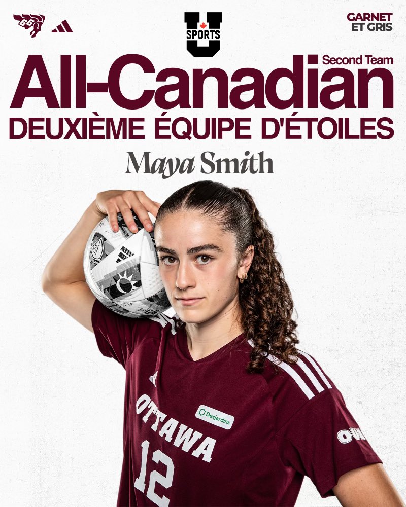Maya Smith, ÉTOILE CANADIENNE! 🤩🇨🇦 Maya Smith, ALL-CANADIAN!

Congratulations Maya on your well-deserved national recognition! 👏 

Félicitations Maya pour cette distinction nationale bien méritée!