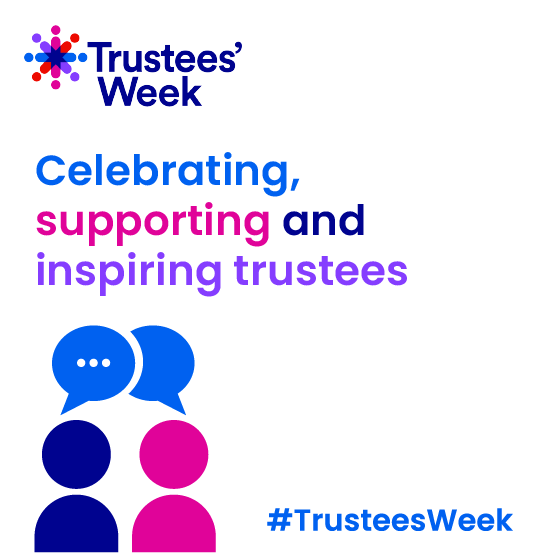 This week is #TrusteesWeek!🌟There are 1 million trustees in the UK, all freely offering their time &amp; expertise to support charities. Trustees' Week is an opportunity to show our appreciation. 
Find out how to get involved, events &amp; resources available 👉bit.ly/3Cg6PJG
