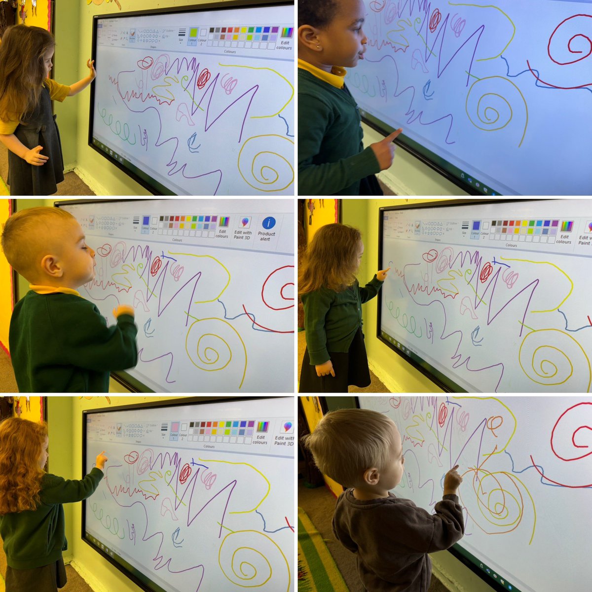 PlasmarlPrimary's tweet photo. 🎇 @PlasmarlNursery collaborated to make a class firework picture using Paint software. Great team work! #PlasDCF #PlasHum #PlasArts https://t.co/pxpukieoPp