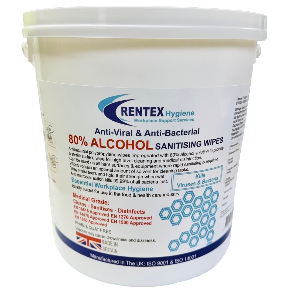 RentexHygiene's tweet photo. New improved surface sanitiser wipes UK Manufactured ISO 9001 ISO 14001  Tub of 500 #antibacterialwipes #alcoholwipes #surfacesanitiser #sanitiserwipes Designed for use in typically high risk hygiene areas such as #healthcarewipes #Schools #officeswipes and #gymnasiums https://t.co/xaNPNspJO0