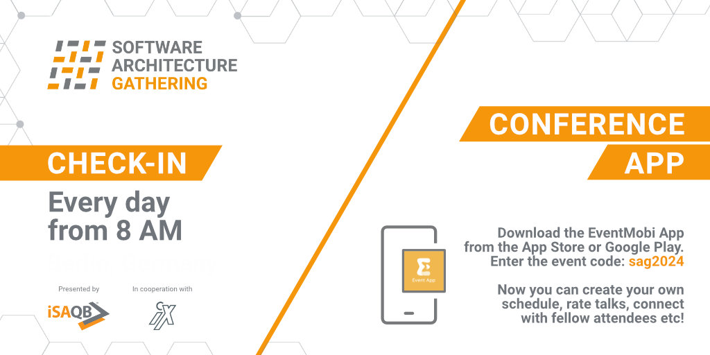 The SAG starts tomorrow! To be perfectly prepared, download the EventMobi app and create your personal schedule for the #SAGconf! 🤩 

#SAG2024 #iSAQB #conference #softwarearchitecture #softwarearchitectureconference