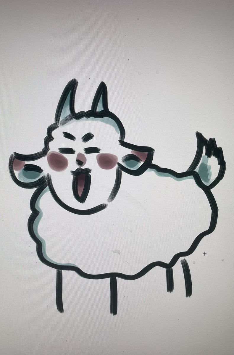 DrMarune's tweet photo. I did draw a sheep as a test for digital drawing here is my little guy he’s name is Dave 

#art #oc #digitalart #dave https://t.co/37BZK00k4n