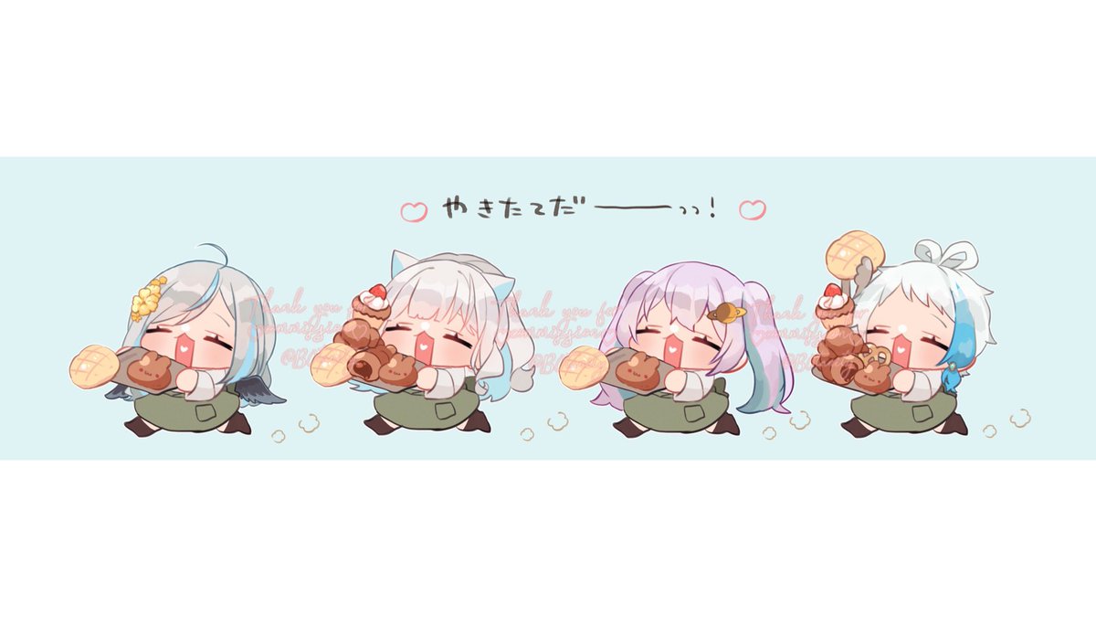 🥐【焼きたてパン屋さん量産】

ヘッダー加工もさせていただきました❕
パンはカスタマイズも可能💛

#有償依頼 #量産依頼 #イラストオーダー 
#有償アイコン #有償依頼受付中 #ペア画