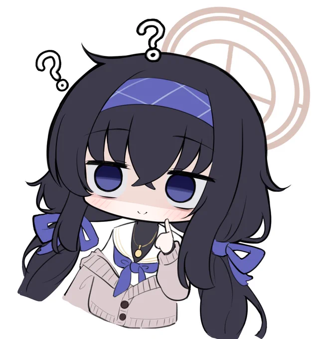 Skebで描いたはてなウイとぐるぐるウイ!#ブルアカ 