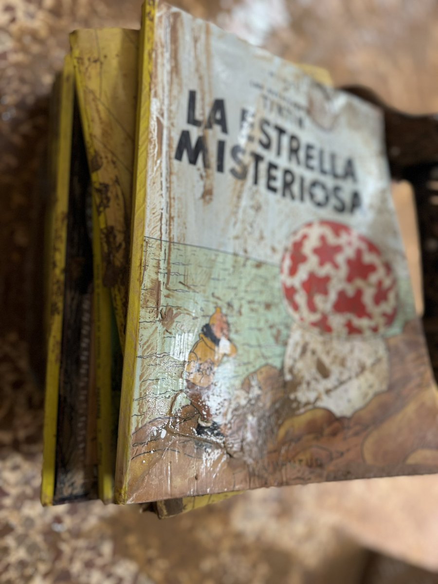 FranGuaitaSER's tweet photo. Pasé muchas horas disfrutando y aprendiendo palabras e historias con estos libros de Tintín en mi infancia. Los guardaba para cuando les llegara el momento a mis hij@s. 

El dolor emocional es MUCHO peor que el material. https://t.co/lk6ZJ9trXi