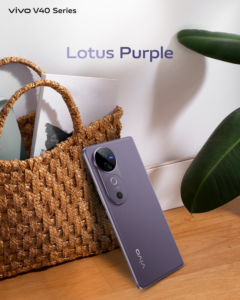 Vivo_India's tweet photo. The vivo V40, in Lotus Purple, is designed for those who love the extraordinary. Get yours right now!

Buy now! https://t.co/qCJDHSe2Q5

#vivoV40Series #PortraitSoPro #10Yearsofvivo https://t.co/Ve7NnN30Yz