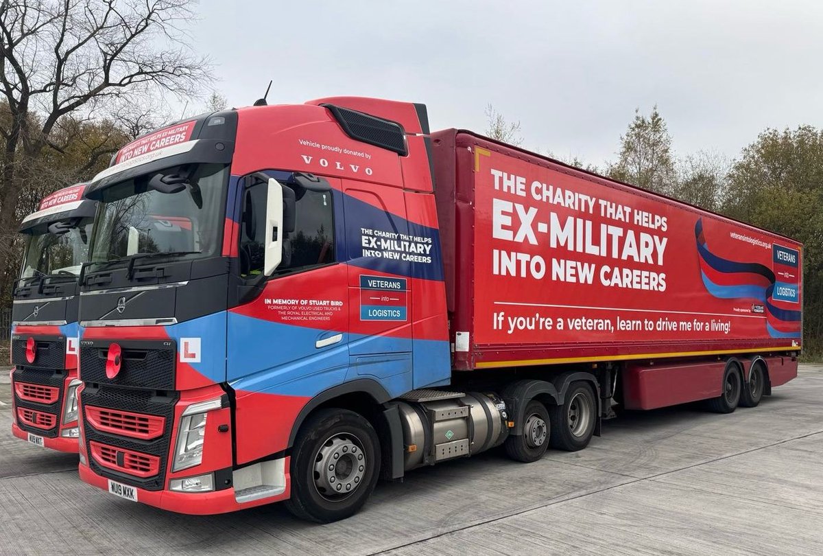 Our Veterans into Logistics training trucks are on the road, proudly wearing their #poppies. We honour those who served and sacrificed for our freedom today.

#RemembranceDay 
#LestWeForget