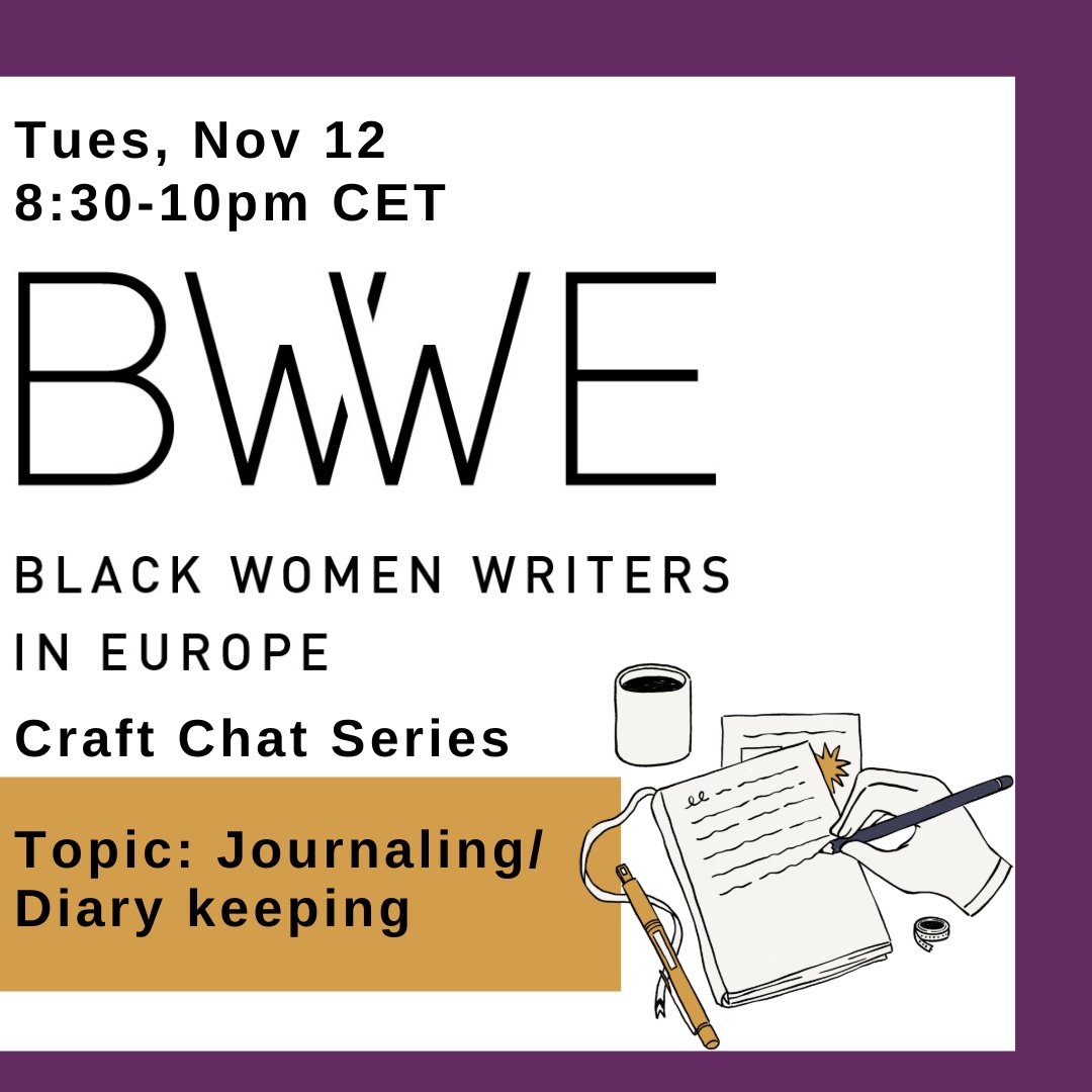How are you processing these days? Writing about it? Another BWWE craft chat is here and this time we're talking journaling. We'll discuss work by Audre Lorde, Alice Walker, Sheila Heti, Frida Kahlo, and more. @craijk2 

Register here to join: shorturl.at/MvVj2