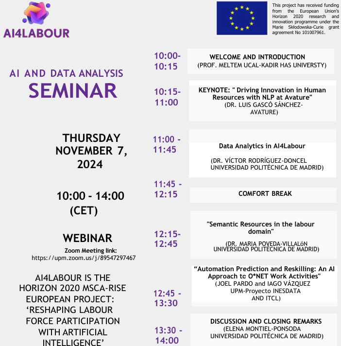 vroddon's tweet photo. Right now, "AI and Data Analysis Seminar" at @ai4labour, with @LuisGasco, @MariaPovedaV, J. Pardo (@oeg_upm , #inesdata), and many other nice presenters.... https://t.co/4WKHMyoVZs