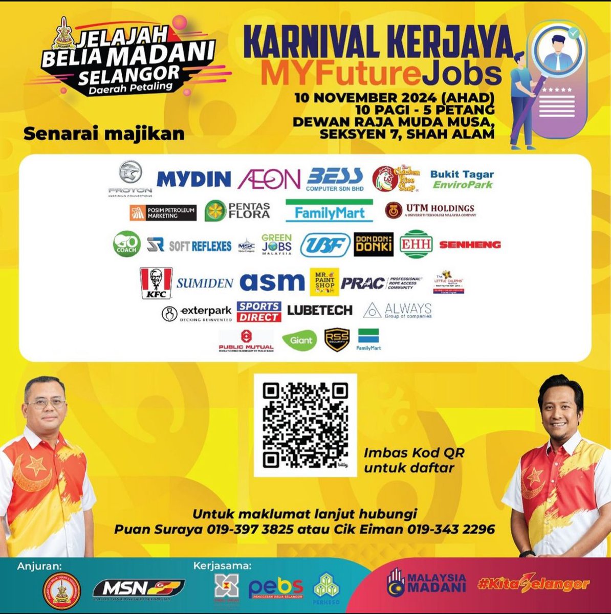 DraggerEngr46's tweet photo. Karnival Kerjaya MYFutureJobs
Lebih 2000 peluang kerja dari 30 syarikat! Temu duga terus di lokasi.

📅 10 Nov 2024
📍 Dewan Raja Muda Musa, Shah Alam
🔗 Daftar: https://t.co/rwQjNxIBBm

Jumpa PRAC untuk info kerjaya akses tali &amp; keselamatan industri! https://t.co/dI1Nr0CVc4