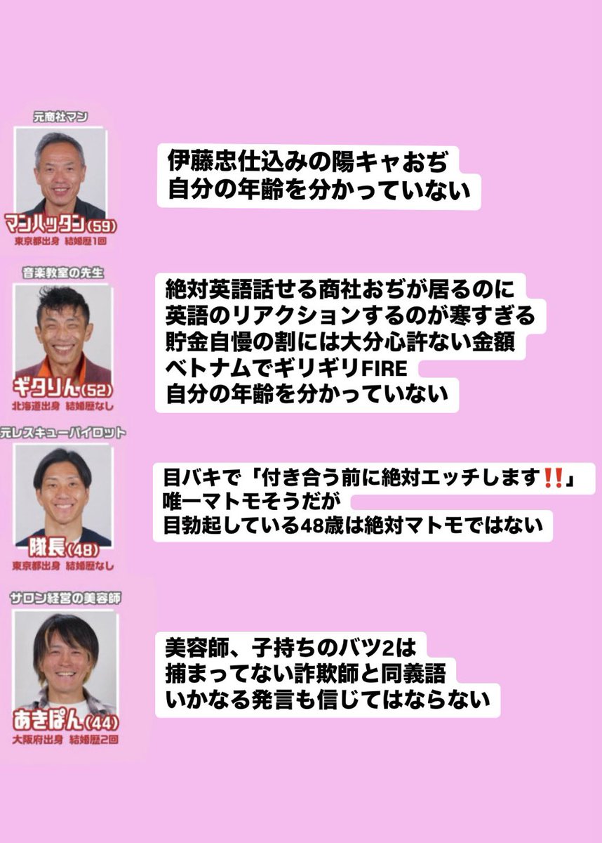 723__4's tweet photo. あいの里、今作の出演者全員もれなくオモロイ
メンバーのざっくり感想

#あいの里 #あいの里シーズン2 https://t.co/2qqFHrqBMg