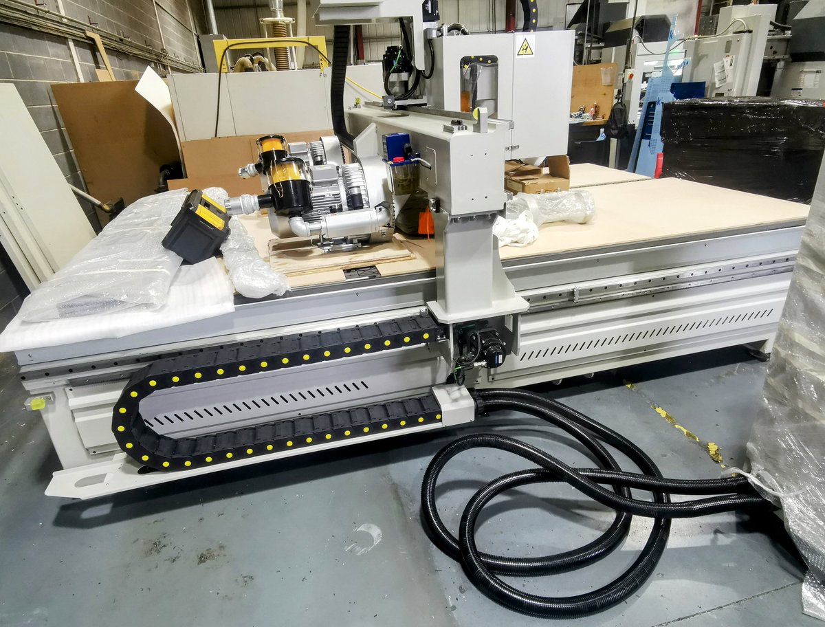 VaplasLtd's tweet photo. Can you tell what it is yet? Our new arrivals are finally unwrapped - 2 brand new Pegasus ATC Opus CNC Routers @ 3x2m. Ready and waiting to process your orders.

Give us a shout on 01924 220050 or at sales@vaplas.com for any machining or turning requirements. https://t.co/lkiaW0yNf8