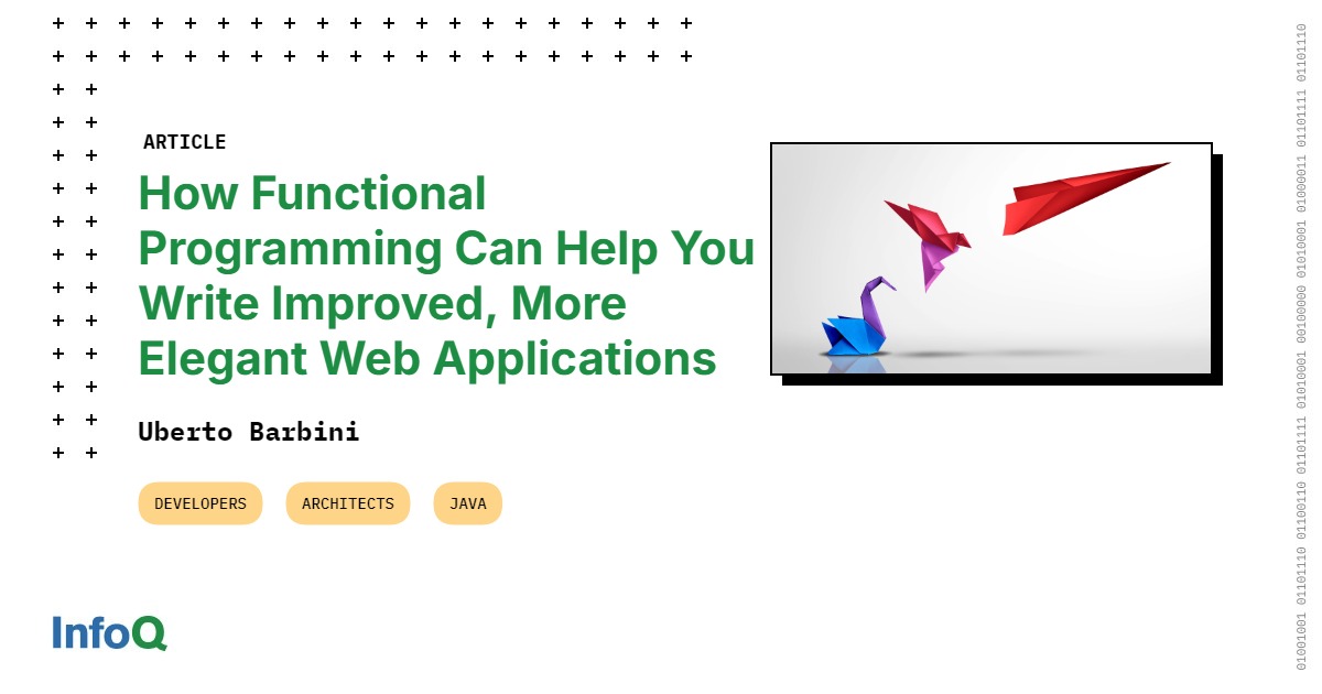 InfoQ (@infoq) on Twitter photo Don't be intimidated by #FunctionalProgramming! Once you get it, it's fun and a powerful tool for maintaining complex software.
Let’s dive into why large programs become harder to manage as they grow, and how FP can help: bit.ly/4gNFeiV
<a href="/ramtop/">Uberto Barbini @ramtop.bsky.social</a>
#InfoQ #Java Don't be intimidated by #FunctionalProgramming! Once you get it, it's fun and a powerful tool for maintaining complex software.
Let’s dive into why large programs become harder to manage as they grow, and how FP can help: bit.ly/4gNFeiV
<a href="/ramtop/">Uberto Barbini @ramtop.bsky.social</a>
#InfoQ #Java