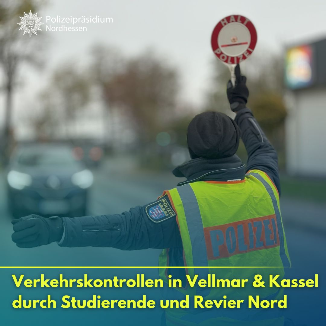Polizei_NH's tweet photo. Gestern führten unsere Polizei-Studierende in #Kassel & #Vellmar Verkehrskontrollen durch.
90 Fahrzeuge & 102 Personen wurden überprüft.
Ergebnis: 24 Anzeigen für z.B. Handy am Steuer & fehlenden Gurt, keine schwerwiegenden Verstöße.
Beleuchtung und Technik standen besonders im Fokus.
Mehr Infos in unserer PM:⤵️
https://t.co/yZ1QXbC0fc