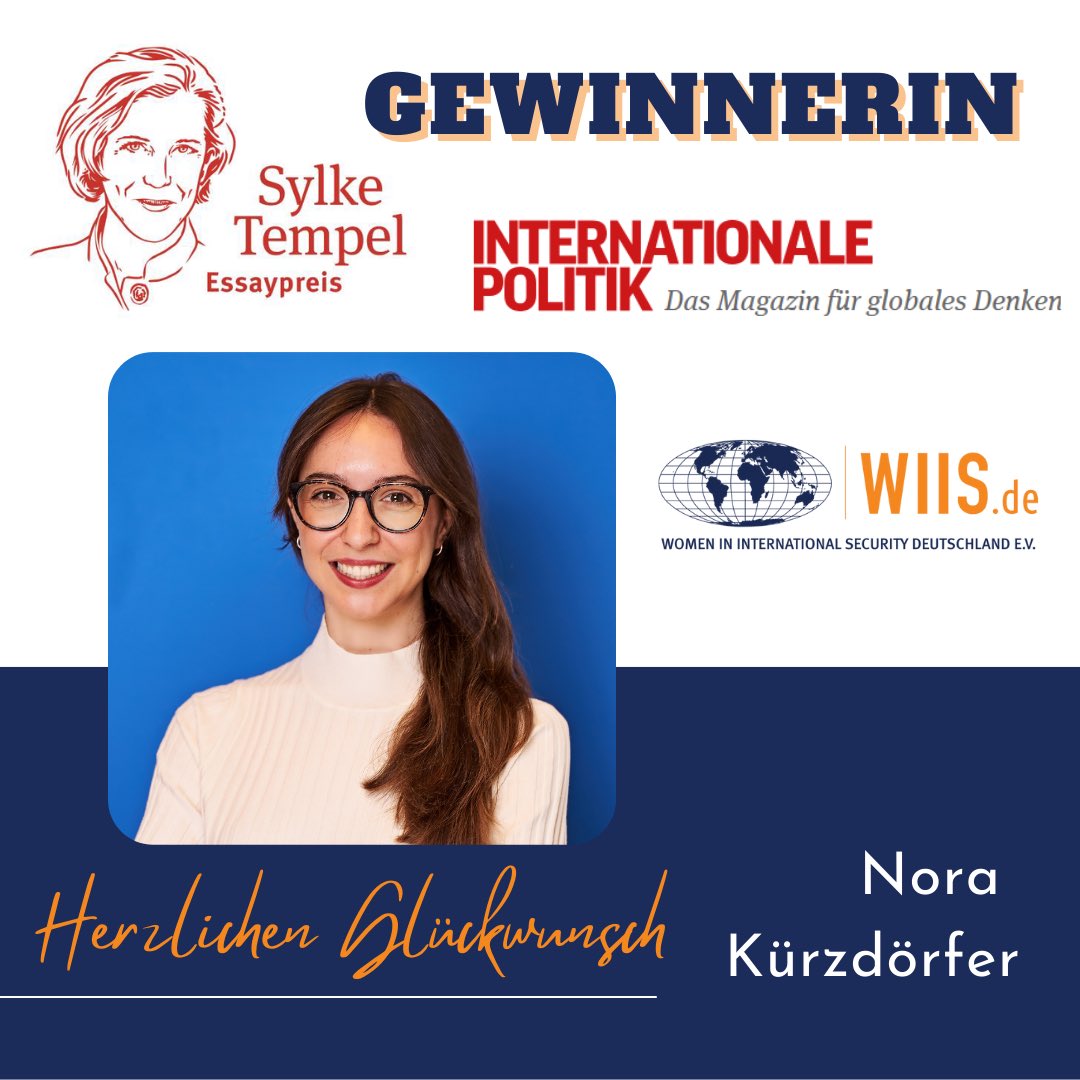 Gemeinsam mit <a href="/Int_Politik/">Internationale Politik</a> gratulieren wir <a href="/kuerzdoerfer_n/">Nora Kürzdörfer</a>, der Gewinnerin des Sylke Tempel Essaypreises 2024! Ihr Essay “Dystopische Visionen für eine utopische Zukunft” könnte kaum aktueller sein. 
➡️ internationalepolitik.de/de/dystopische…