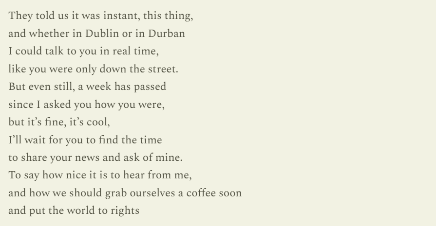 You have (1) new message, a #poem