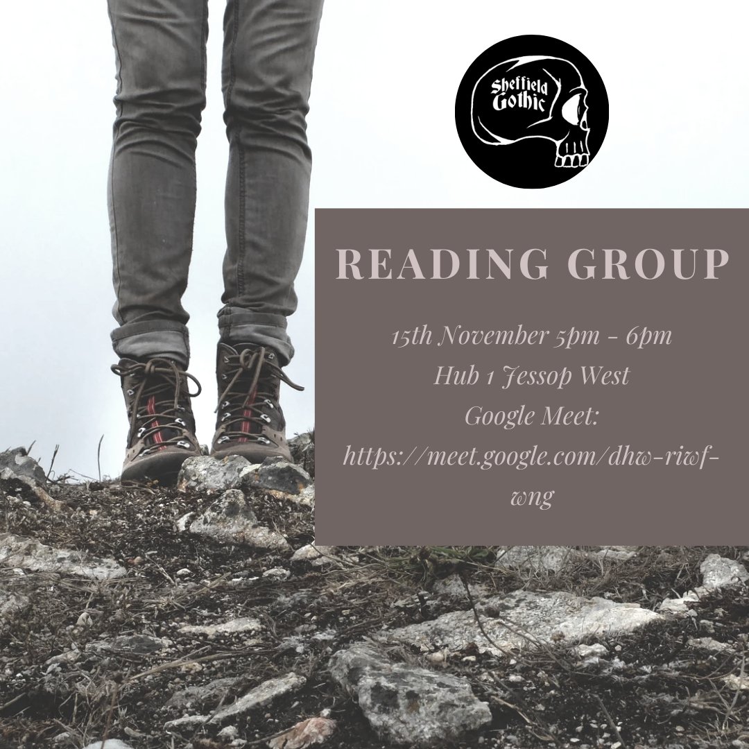 SheffieldGothic (@sheffieldgothic) on Twitter photo The Bitter Cold: Reading Group details!
We'll be in Hub 1 of Jessop West (S3 7RA)
Or join us on Google Meet
Texts are 'Timber' by John Galsworthy and Walton's Letters from 'Frankenstein' by Mary Shelley
Struggling to access the texts? Email us at sheffieldgothic@gmail.com. The Bitter Cold: Reading Group details!
We'll be in Hub 1 of Jessop West (S3 7RA)
Or join us on Google Meet
Texts are 'Timber' by John Galsworthy and Walton's Letters from 'Frankenstein' by Mary Shelley
Struggling to access the texts? Email us at sheffieldgothic@gmail.com.