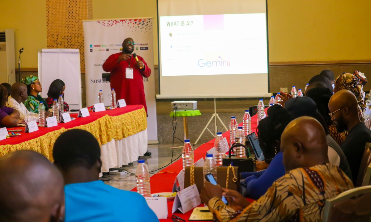 Wole Soyinka Centre (@wsoyinkacentre) on Twitter photo The media must create partnership with Artificial Intelligence organisations to circumvent the cost challenges of procuring the right AI tools for journalists and media operations- <a href="/CyrilO/">Usifo Omozokpea C.</a> of <a href="/TC_Africa/">The Conversation Africa</a> speaking at the 2 day Sustainability retreat for <a href="/macfound/">MacArthur Foundation</a>'s MAJ partners. The media must create partnership with Artificial Intelligence organisations to circumvent the cost challenges of procuring the right AI tools for journalists and media operations- <a href="/CyrilO/">Usifo Omozokpea C.</a> of <a href="/TC_Africa/">The Conversation Africa</a> speaking at the 2 day Sustainability retreat for <a href="/macfound/">MacArthur Foundation</a>'s MAJ partners.